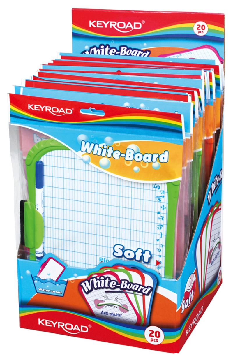 Tablica suchościerlana KEYROAD Mini, dla dzieci, z markerem, A4, mix kolorów - obrazek 2