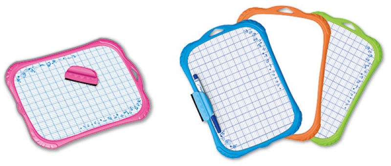 Tablica suchościerlana KEYROAD Mini, dla dzieci, z markerem, A4, mix kolorów - obrazek 3