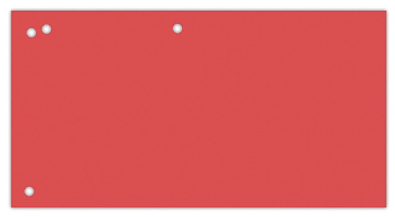 Przekładki OFFICE PRODUCTS, karton, 1/3 A4, 240x105mm, 100szt., czerwone