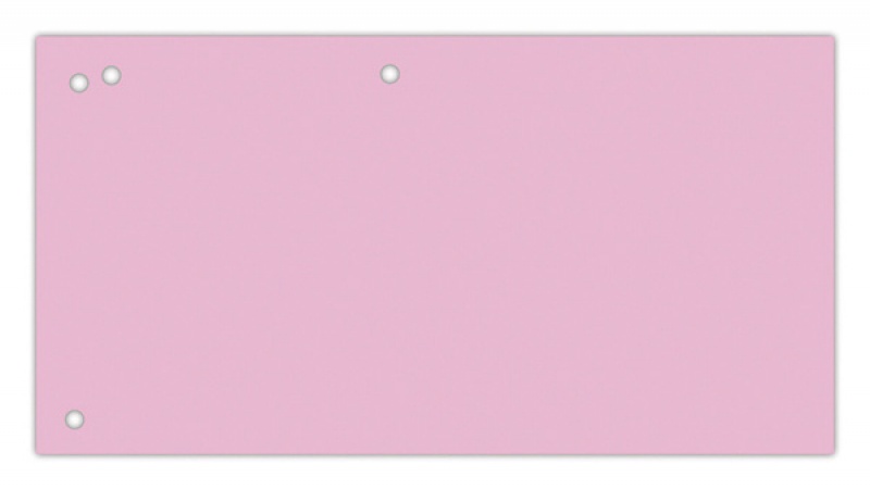 Przekładki OFFICE PRODUCTS, karton, 1/3 A4, 240x105mm, 100szt., różowe