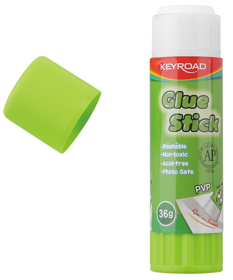 Klej w sztyfcie KEYROAD, PVP, 36g, pakowane na displayu - obrazek 3