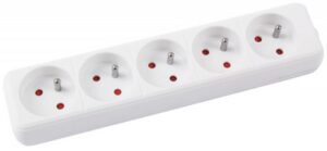 Przedłużacz OFFICE PRODUCTS, 5 gniazd, 1,5m, z uziemieniem, biały