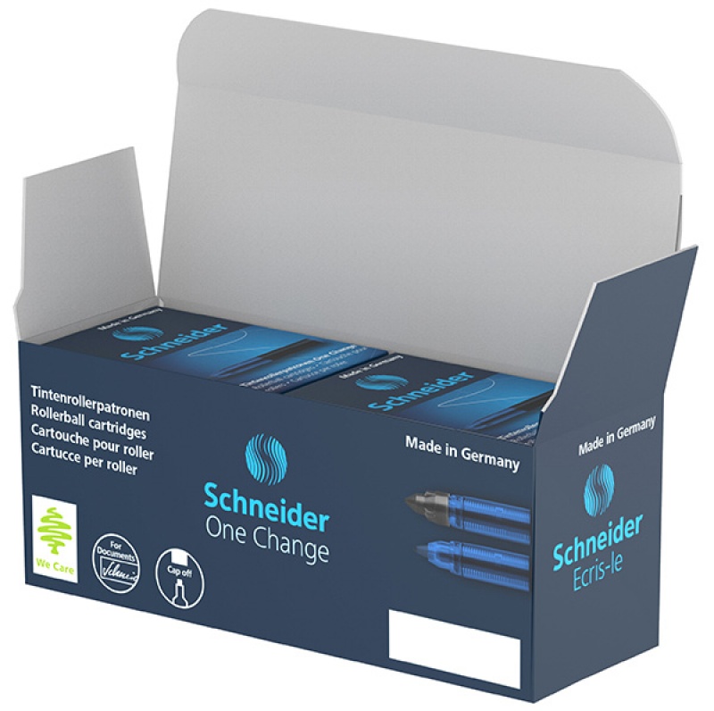 Kartridże SCHNEIDER One Change, do piór kulkowych, 0,6mm, 5szt., niebieskie - obrazek 5