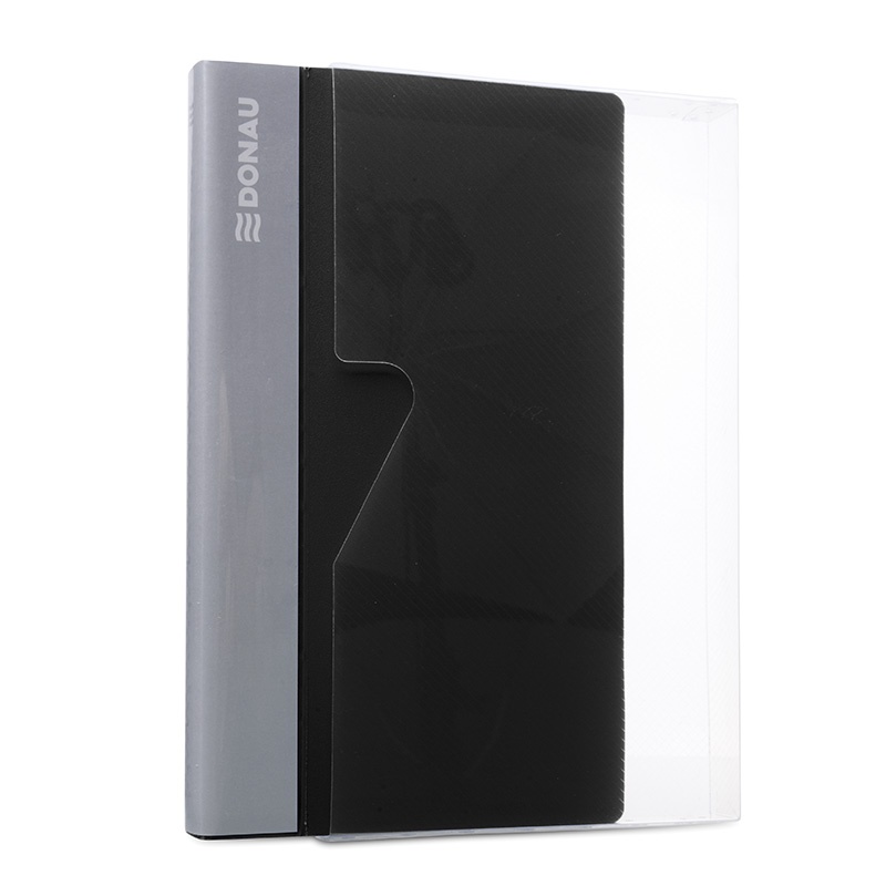 Wizytownik DONAU, PP, na 480 wizytówek, czarny - obrazek 2