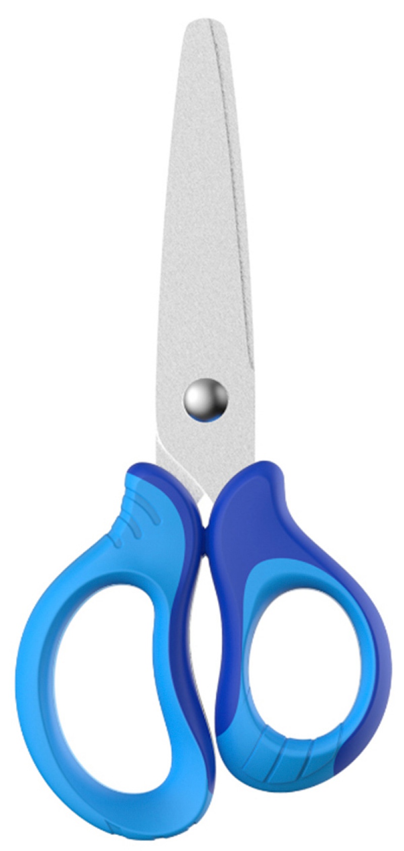 Nożyczki szkolne KEYROAD, 12cm, miękkie, pakowane na displayu, mix kolorów - obrazek 3