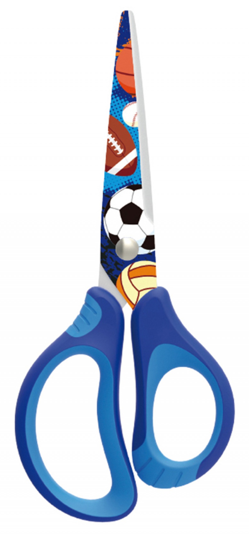 Nożyczki szkolne KEYROAD Tatto soft, 15cm, pakowane na displayu, mix kolorów - obrazek 2