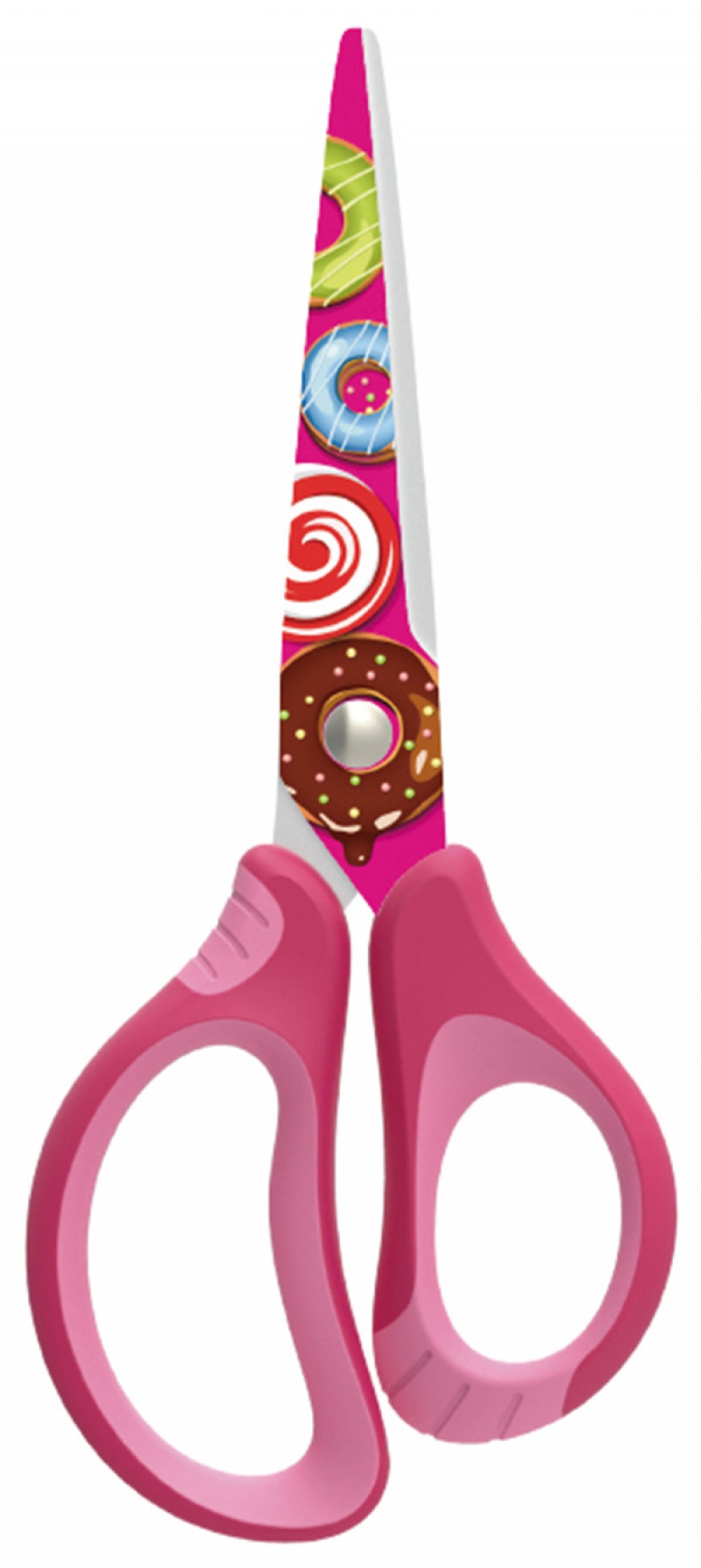 Nożyczki szkolne KEYROAD Tatto soft, 15cm, pakowane na displayu, mix kolorów - obrazek 3