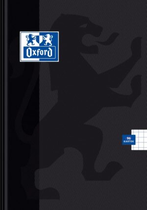 Brulion OXFORD ESSE szyty A5 96k 90g kratka czarny