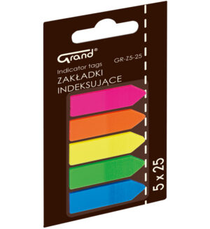 2. Zakładki foliowe STRZAŁKI 5 kolorów po 25szt