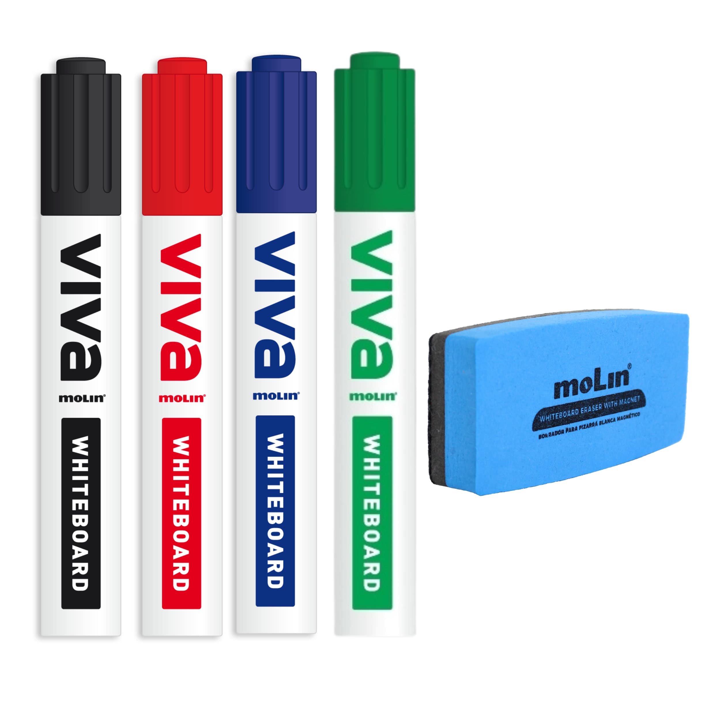 1. VIVA Markery do tablic suchościeralnych z gąbką 4szt