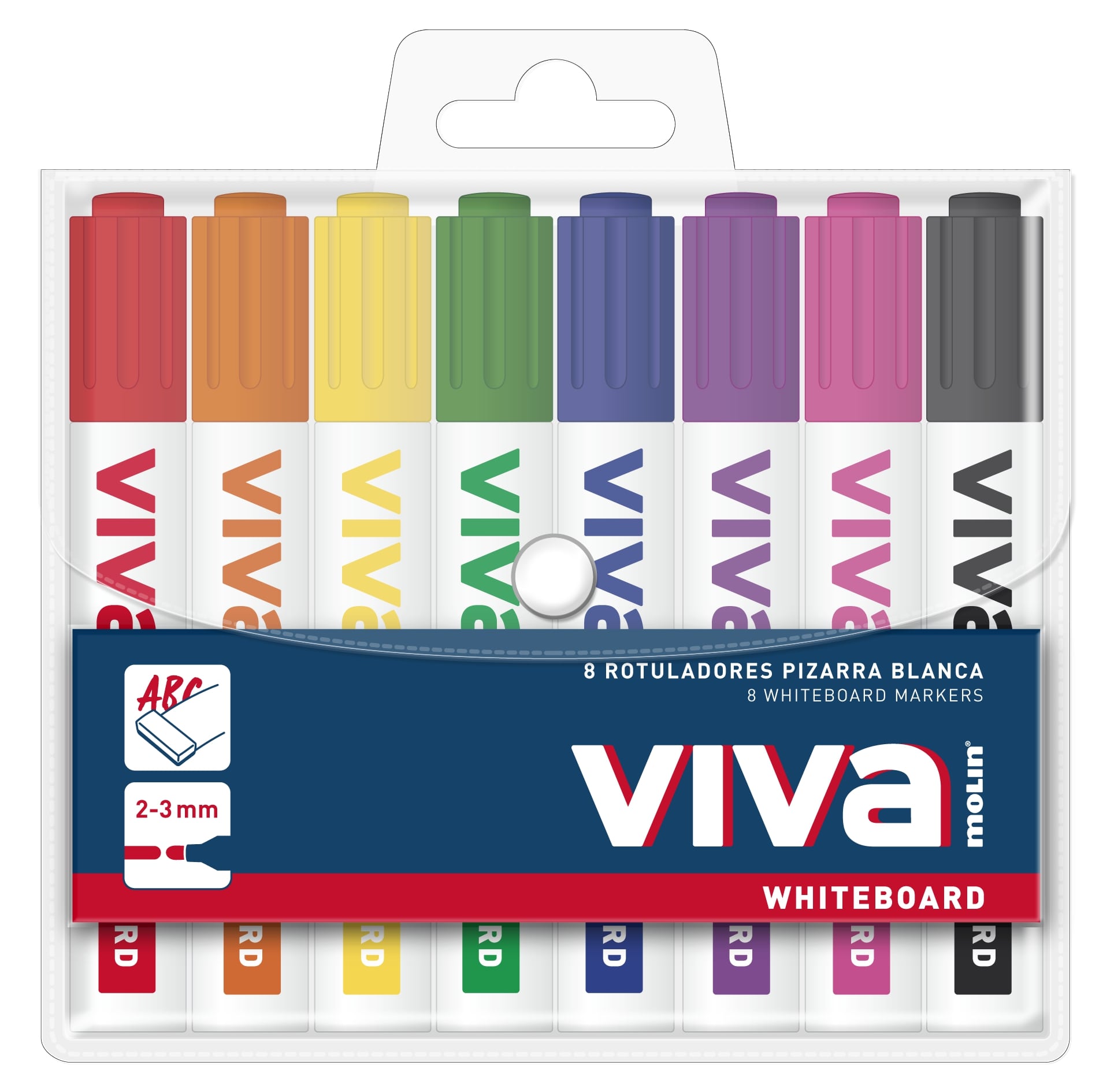 2. VIVA Markery do tablic suchościeralnych KPL 8szt