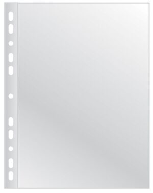 Koszulki na dokumenty Q-CONNECT, poszerzane, PP, A4, groszkowe, 100mikr., 50szt.