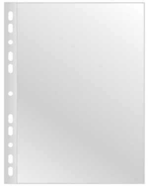 Koszulki na dokumenty Q-CONNECT, poszerzane, PP, A4, groszkowe, 75mikr., 50szt.