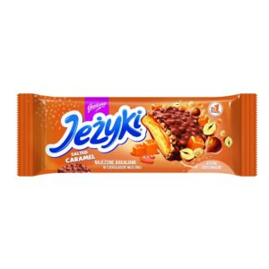 Ciastka JEŻYKI słony karmel w czekoladzie mlecznej 140g