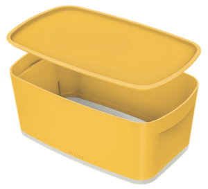 MyBox Cosy mały pojemnik z pokrywką, żółty