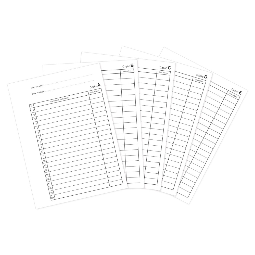 Teczka Akt Osobowych ABCDE, binda zewnętrzna, bez treści zielony - obrazek 2