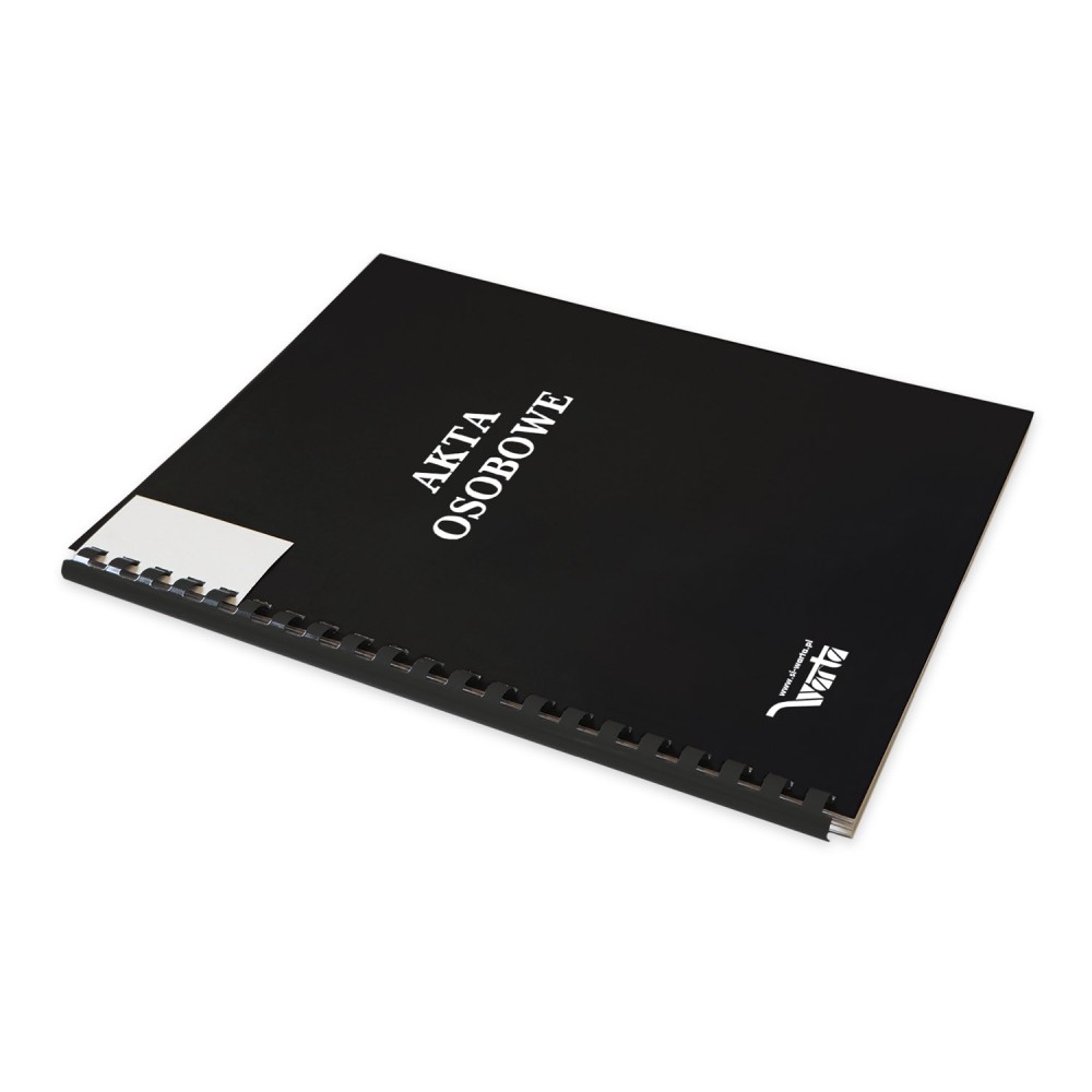 Teczka Akt Osobowych ABCDE, binda zewnętrzna, z treścią czarny - obrazek 2