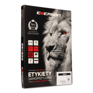Etykiety EMERSON A4 białe 20x105mm (100) NR013