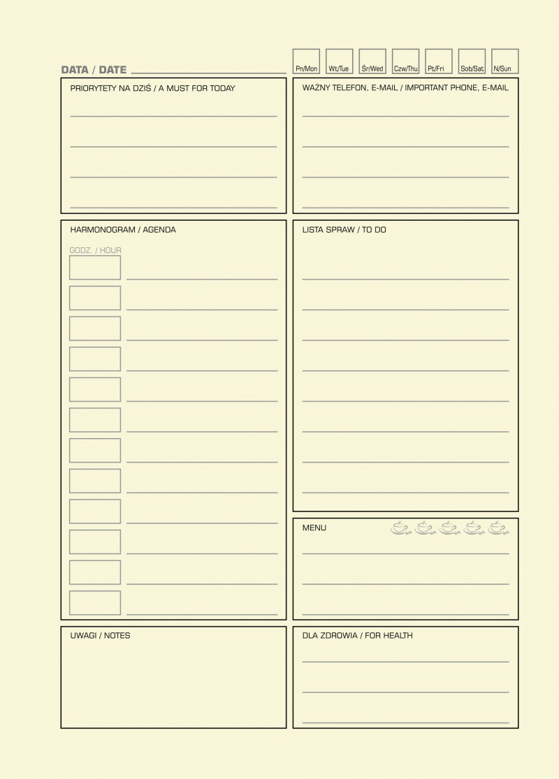Notatnik DONAU Life, organizer, 165x230mm, 80 kart., pomarańczowy - obrazek 4