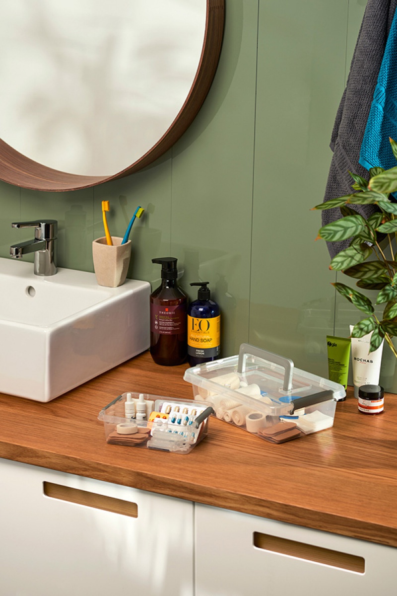 Zestaw pojemników antybakteryjnych MOXOM Antibacterial, 2x1,15l, transparentny - obrazek 2