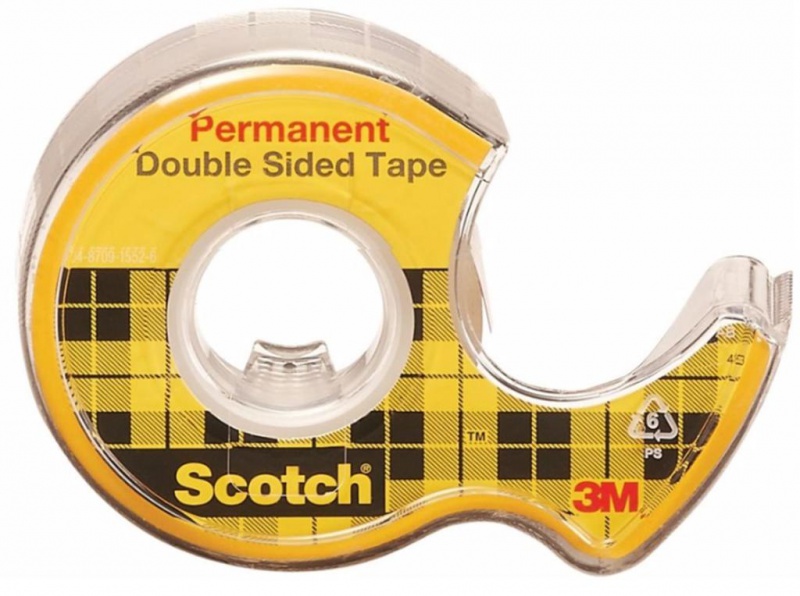 Taśma biurowa, dwustronna SCOTCH® (136D), z dyspenserem, 12,7mm, 6,3m - obrazek 2