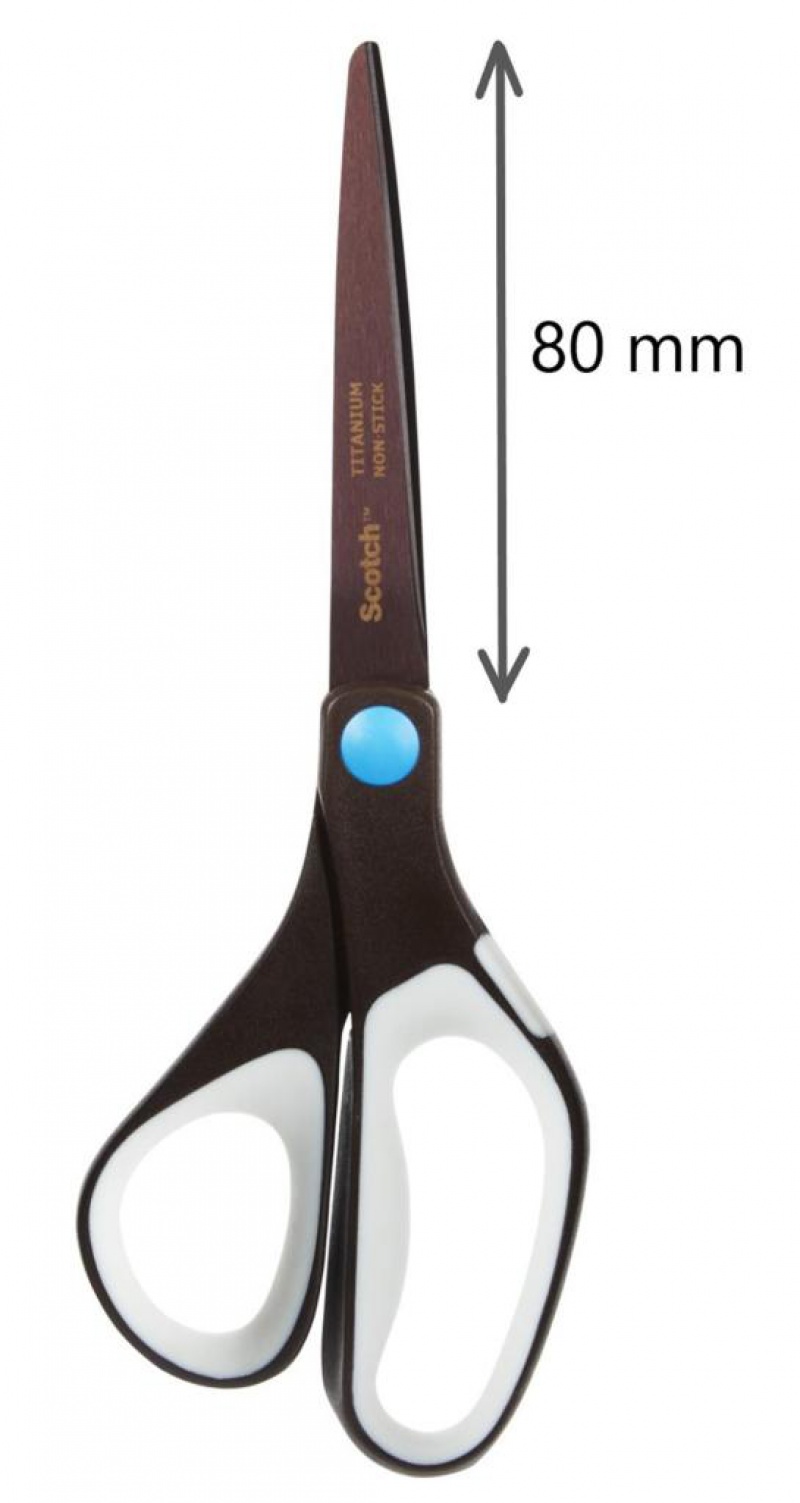 Nożyczki biurowe SCOTCH® (1468TNS-MIX), tytanowe, 20cm, czarno-szare - obrazek 2