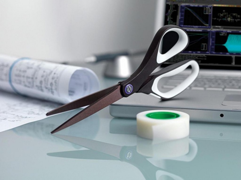 Nożyczki biurowe SCOTCH® (1468TNS-MIX), tytanowe, 20cm, czarno-szare - obrazek 5