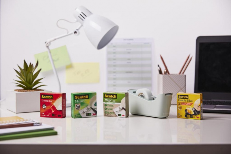 Taśma biurowa SCOTCH® Crystal Clear (600), transparentna, 19mm, 33m, w pudełku - obrazek 8