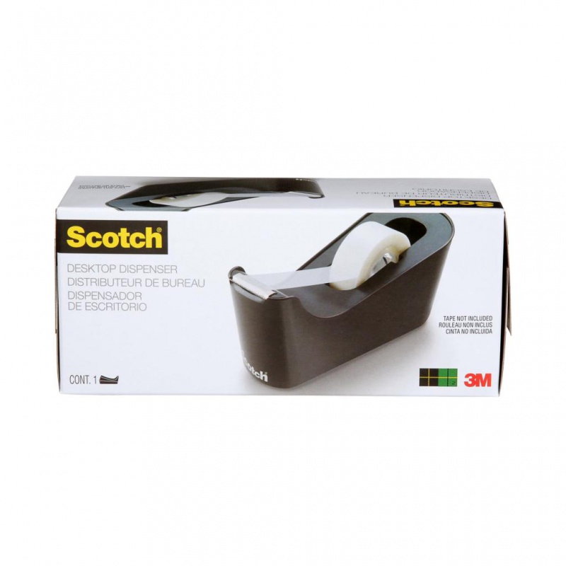 Dyspenser do taśm SCOTCH® (C-18B), w zestawie taśma Magic 19mmx33m, czarny - obrazek 2
