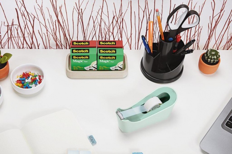 Dyspenser do taśm SCOTCH® (C-18M), w zestawie taśma Magic 19mmx33m, miętowy - obrazek 4