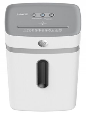 Niszczarka HP ONESHRED 12CC, ścinki, P-4, 12 kart., 23l, jasnoszara