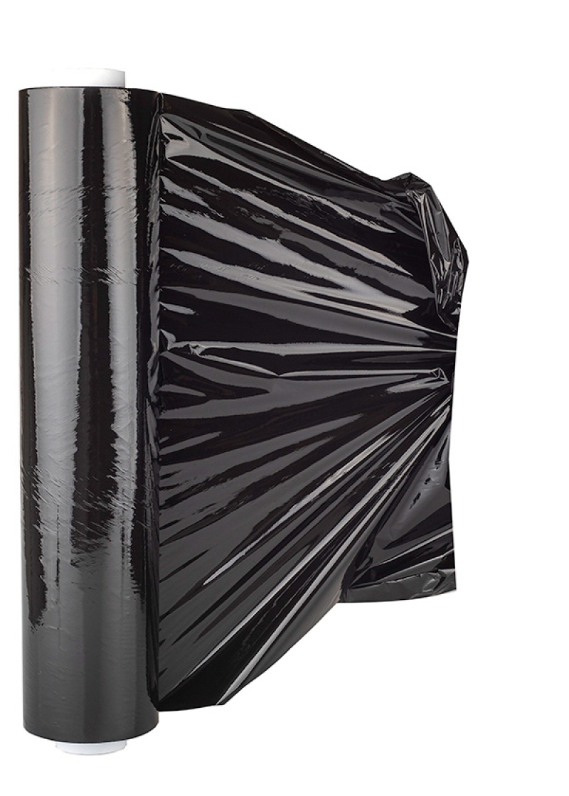 Folia stretch OFFICE PRODUCTS RĘCZNA, 3,0kg netto, szer. 500mm, gr. 23µm, czarna - obrazek 4