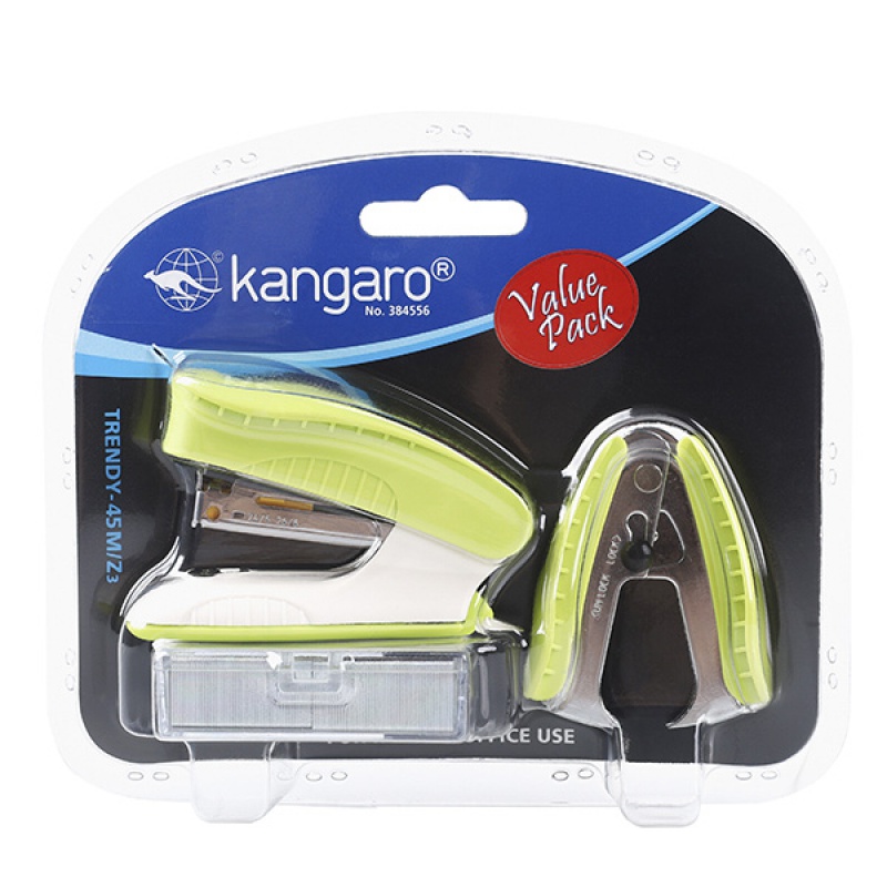 Zszywacz KANGARO Trendy-45M/Z3 + zszywki i rozszywacz, zszywa do 15 kartek, blister, mix kolorów - obrazek 3