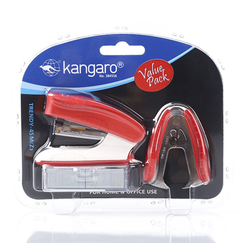Zszywacz KANGARO Trendy-45M/Z3 + zszywki i rozszywacz, zszywa do 15 kartek, blister, mix kolorów - obrazek 4