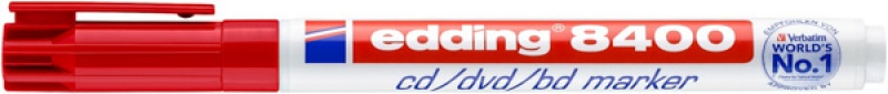 Marker do płyt cd/dvd/bd e-8400 EDDING, 0,5-1mm, czerwony - obrazek 2