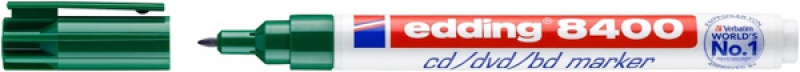 Marker do płyt cd/dvd/bd e-8400 EDDING, 0,5-1mm, zielony
