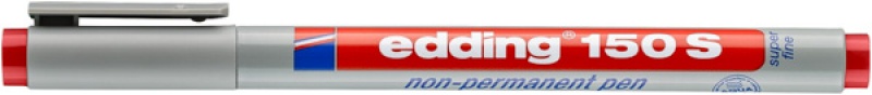 Foliopis zmywalny e-150 S EDDING, 0,3 mm, czerwony - obrazek 2