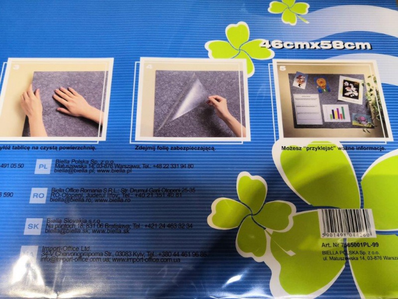 Tablica informacyjna DONAU, 58x46cm, samoprzylepna, brązowa - obrazek 3