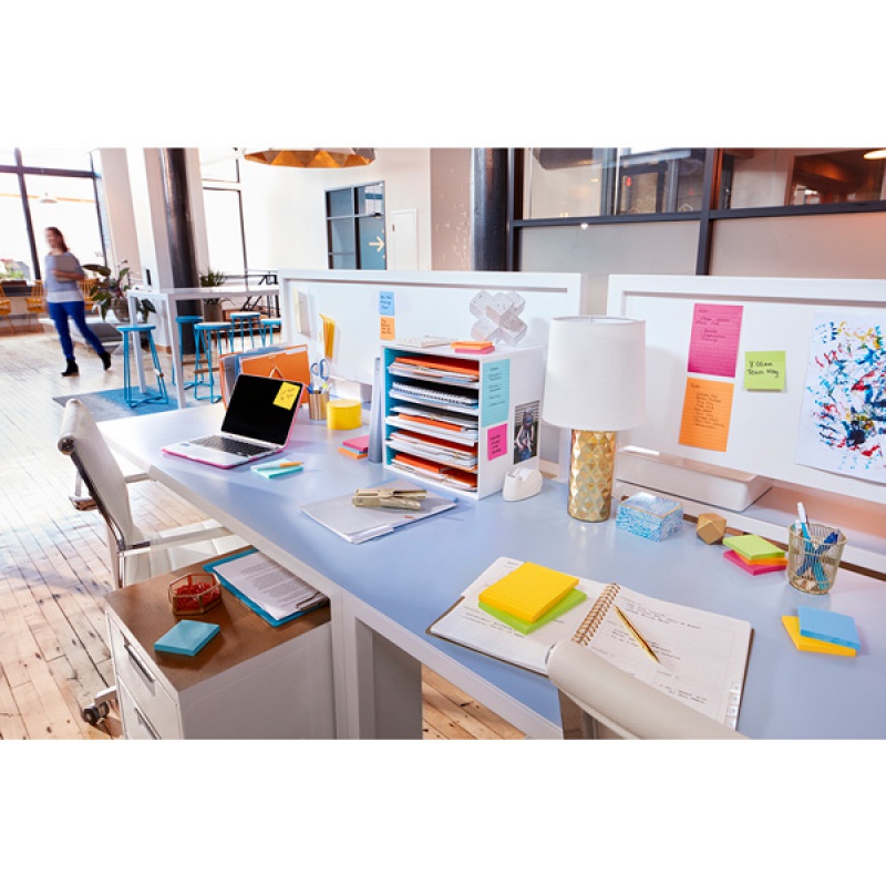 Karteczki samoprzylepne Post-it® Super Sticky, CARNIVAL, 76x127mm, 6x90 kart. - obrazek 2