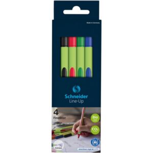 Zestaw cienkopisów SCHNEIDER Line-Up, 0,4mm, 4 szt., pudełko z zawieszką, mix kolorów