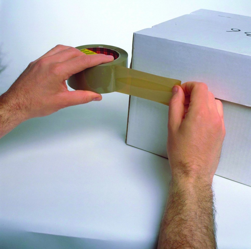 Taśma pakowa do wysyłek SCOTCH® Hot-melt (371), 48mm, 66m, brązowa - obrazek 3