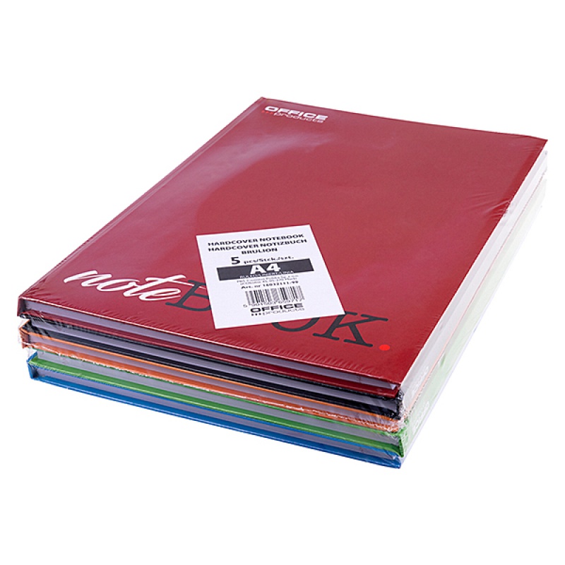 Brulion OFFICE PRODUCTS, A4, w linie, 96 kart., mix kolorów - obrazek 3