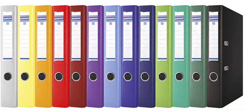 Segregator DONAU Premium-S, PP, A4/50mm, niebieski - obrazek 2