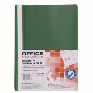 Skoroszyt OFFICE PRODUCTS, 120/180 mic, PP, zielony