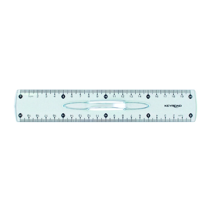 Linijka plastikowa KEYROAD, 20cm, z uchwytem, zawieszka - obrazek 3