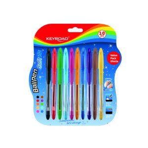Długopis klasyczny KEYROAD Ball Pen Soft Jet, 0,7 mm, 10 szt., blister, mix kolorów
