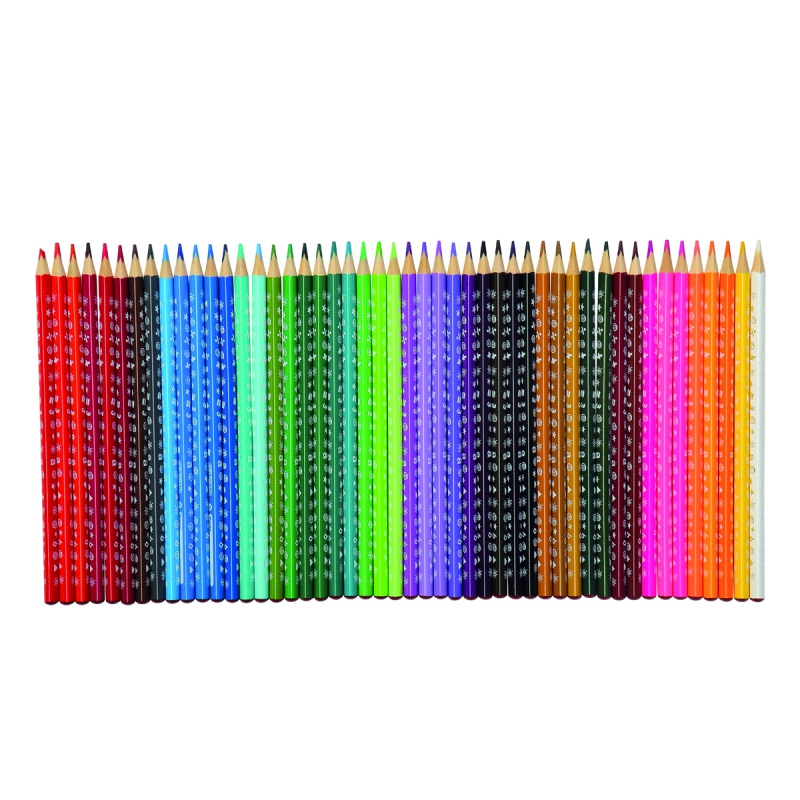 Kredki ołówkowe KEYROAD, trójkątne, 3mm, 48 szt., pudełko - obrazek 2