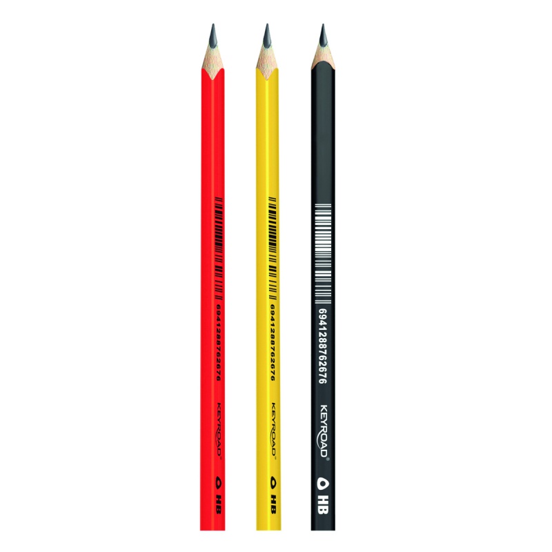 Ołówek drewniany KEYROAD, HB, kolorowa obudowa, 12 szt., pudełko, mix kolorów - obrazek 2