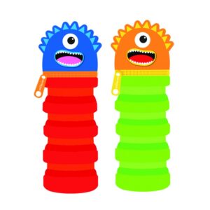 Piórnik silikonowy KEYROAD, potwory, tuba, mix kolorów