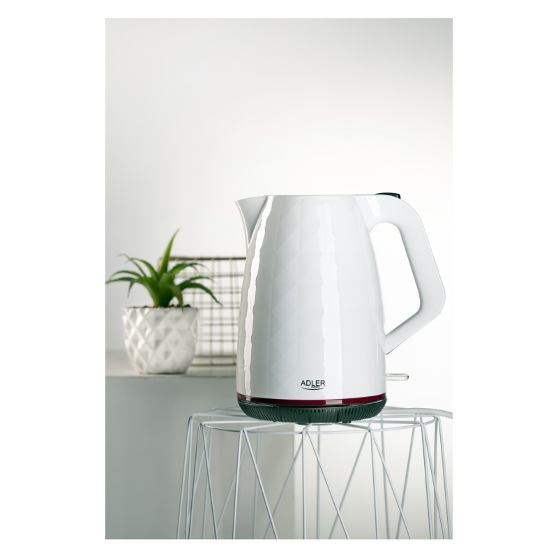 Czajnik elektryczny ADLER AD 1277, 1,7L, tworzywo, biały - obrazek 5